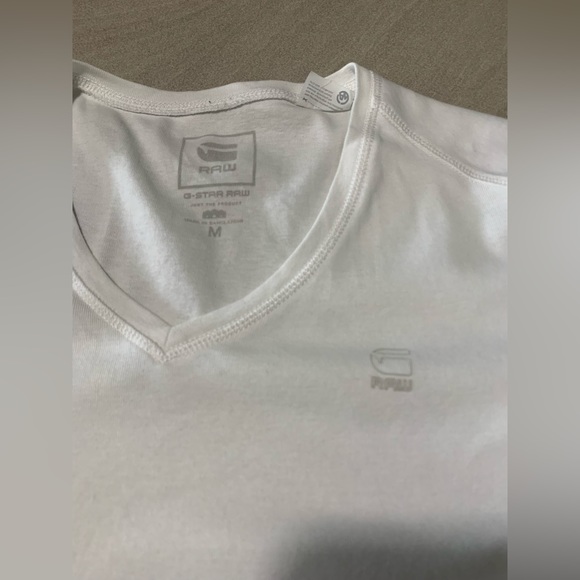 White G-Star Raw Short Sleeve T-Shirt - Men’s size Medium - Picture 2 of 6
